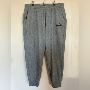 Puma Men’s Heather Grey Fleece Lined Joggers- Size XXL